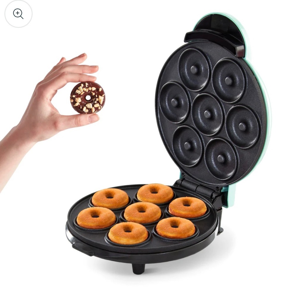 New! Dash Express Mini Donut Maker, Aqua
